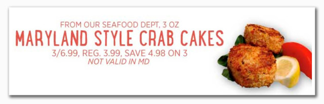 Fresh Market Maryland Crabcake Ad