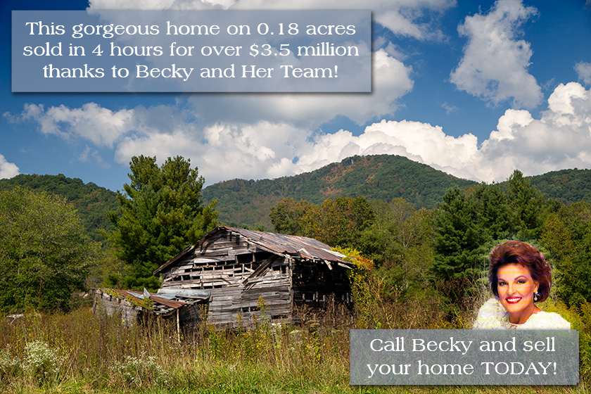 Picture of dilapidated mountain home sold by Becky